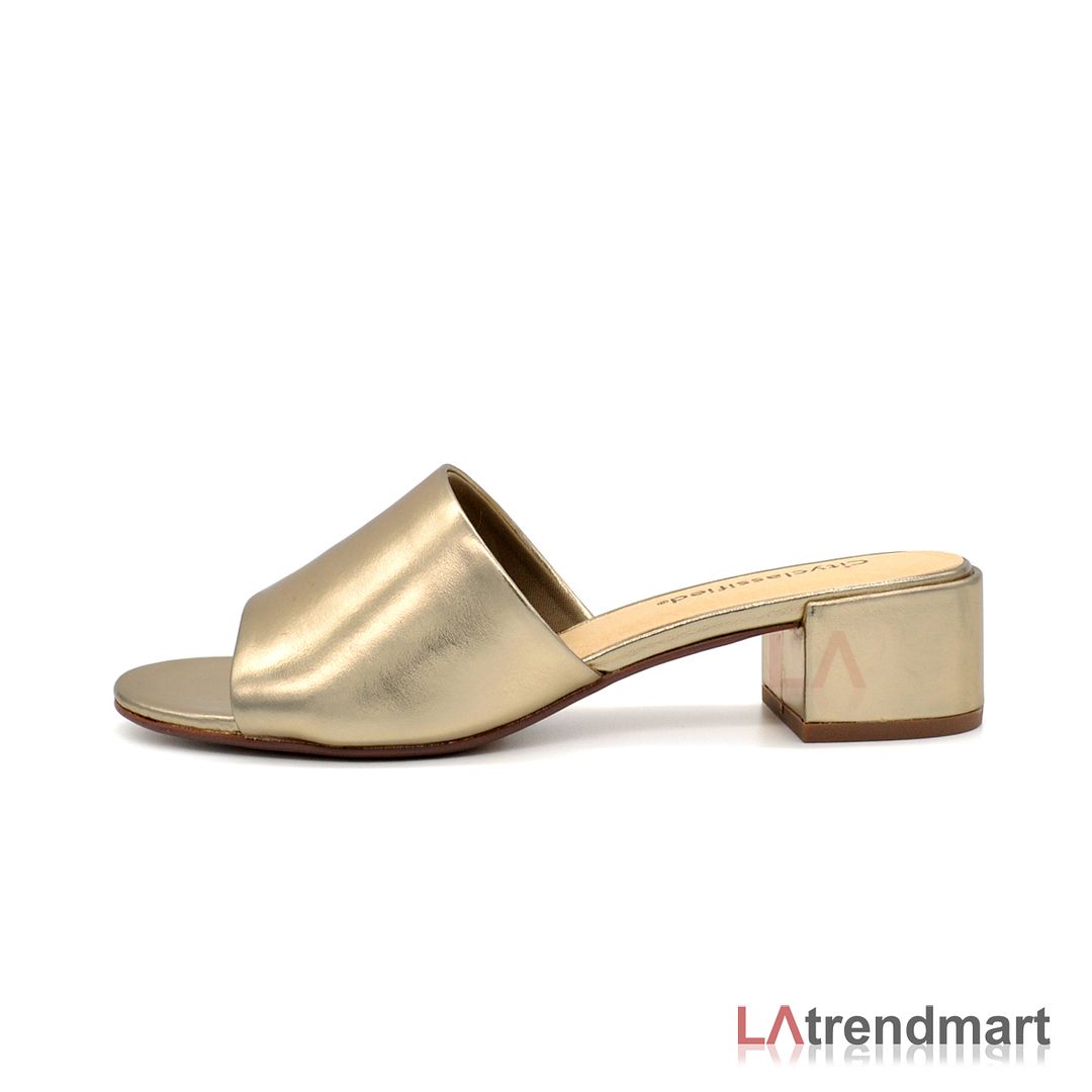 open toe backless heels